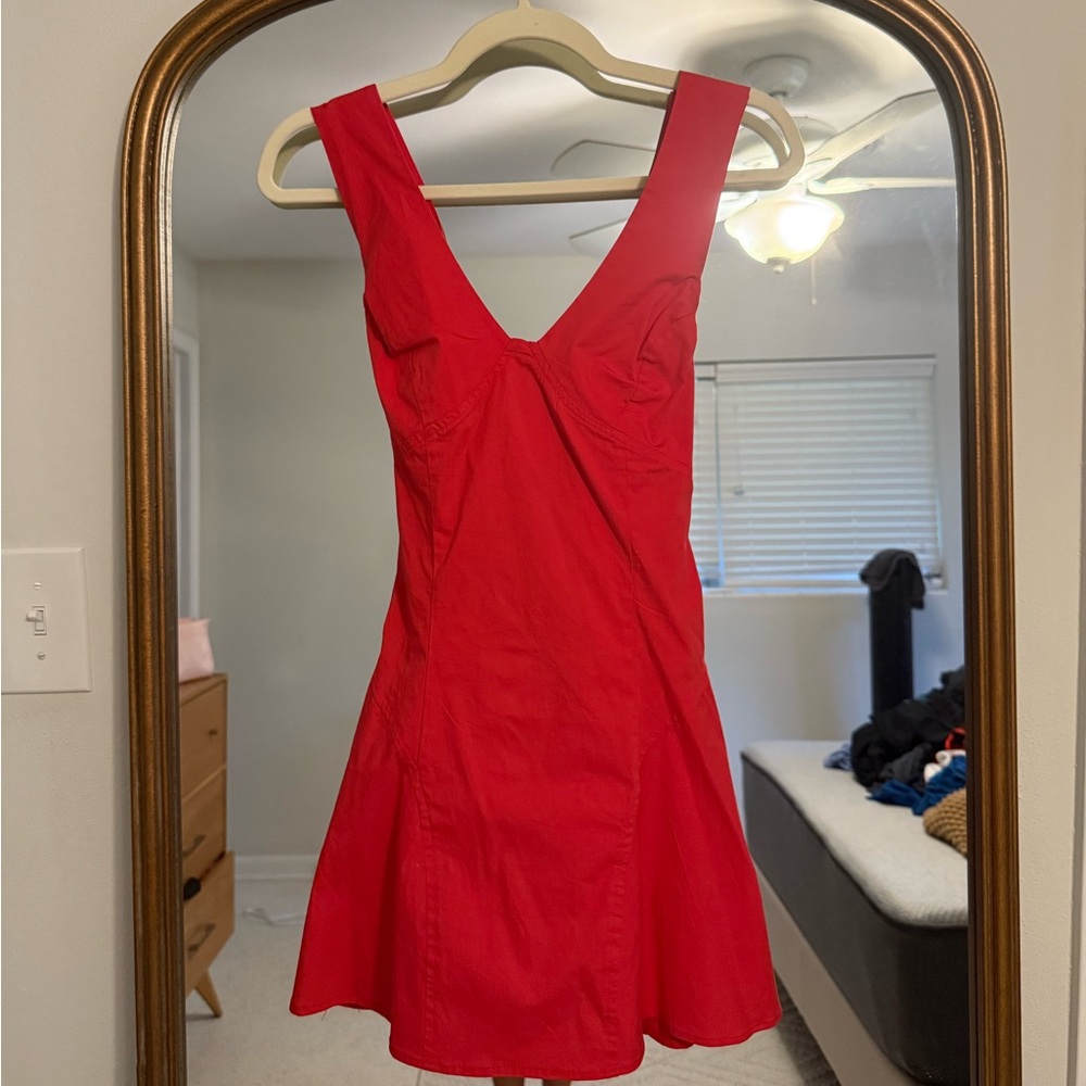 Free People never worn Red Sleeveless Dress